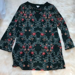 Xhilaration Floral Long Sleeve Dress Size M
